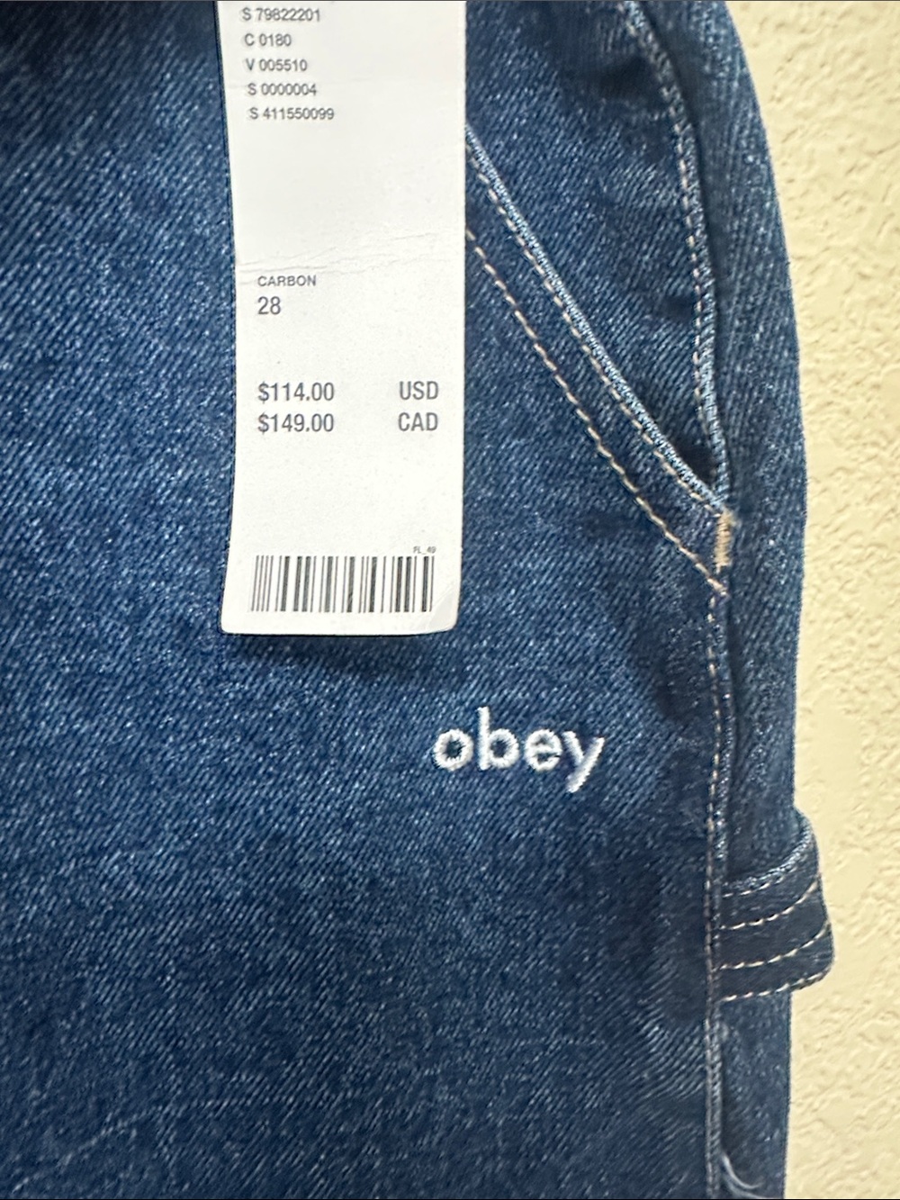 OBEY NWT OBEY Juniper Embroidered Denim Midi Skirt 28 - Picture 5 of 6